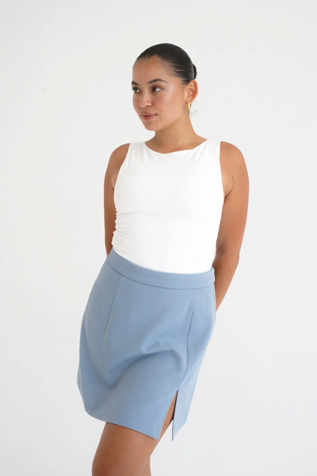 Fayt Skirts | ANA SKIRT POWDER BLUE