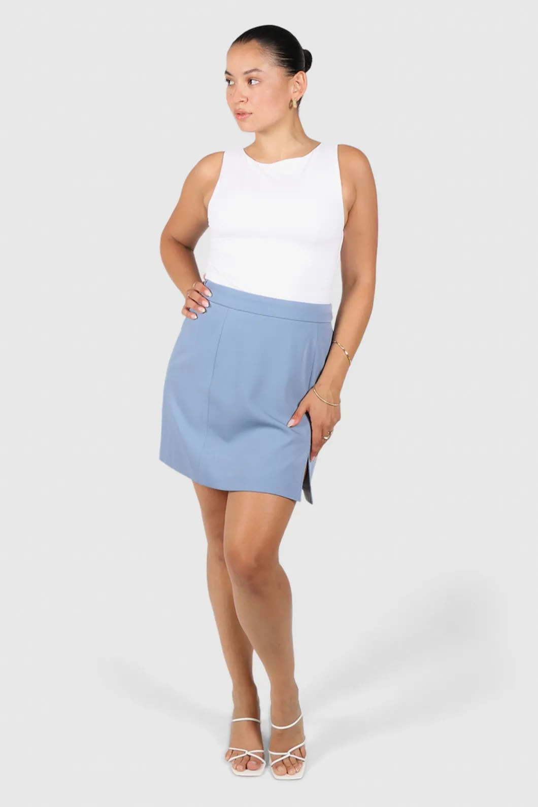 Fayt Skirts | ANA SKIRT POWDER BLUE