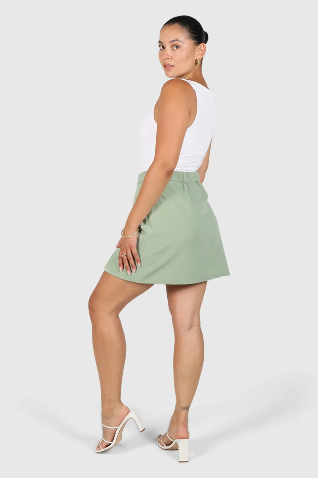 Fayt Skirts | ANA SKIRT SAGE GREEN