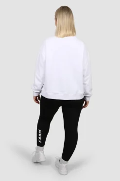 Fayt Tops | Sweaters & Knits | ATHLETICA OVERSIZED CREW WHITE