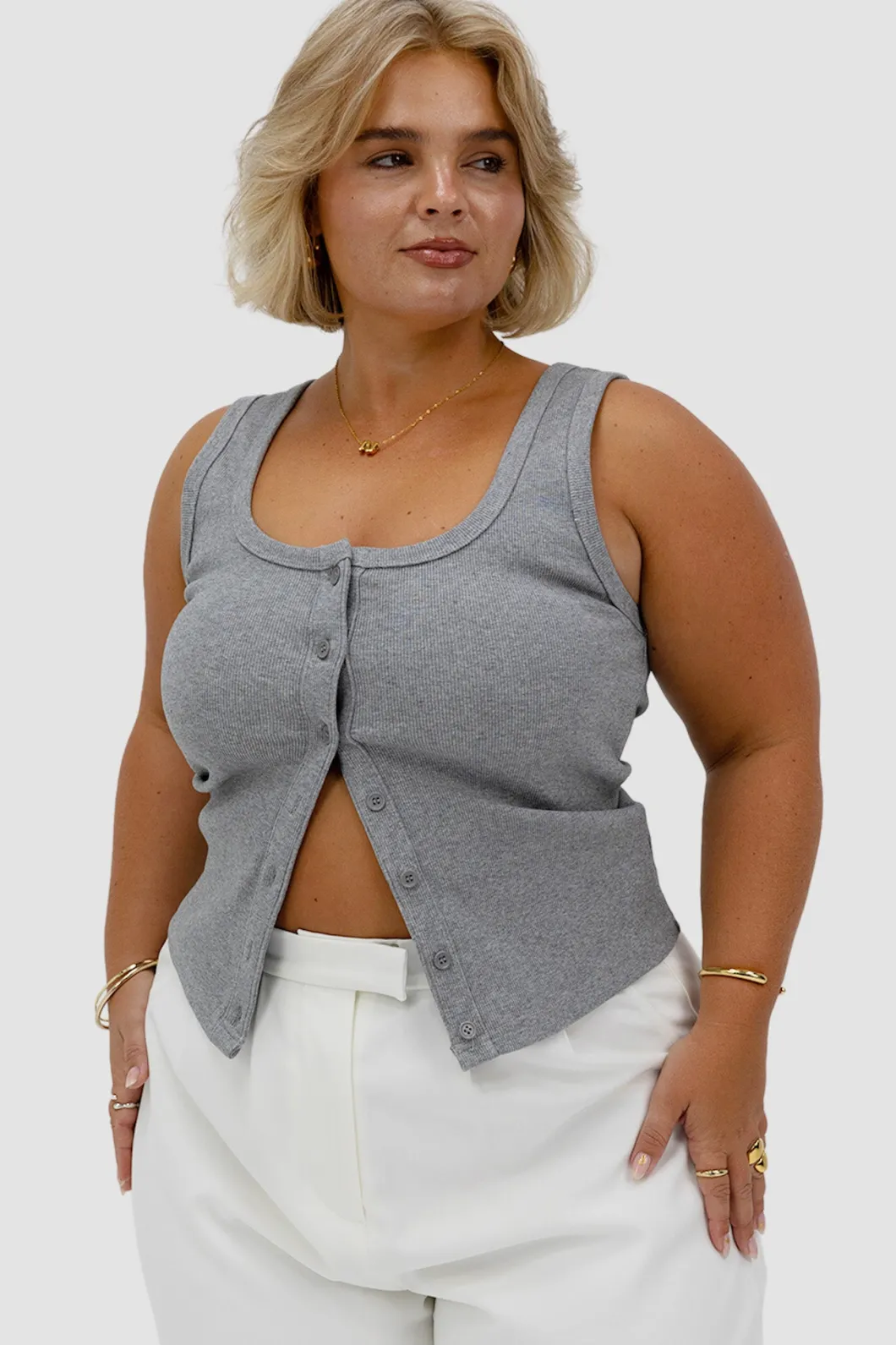 Fayt Tops | BECKER TOP GREY MARLE
