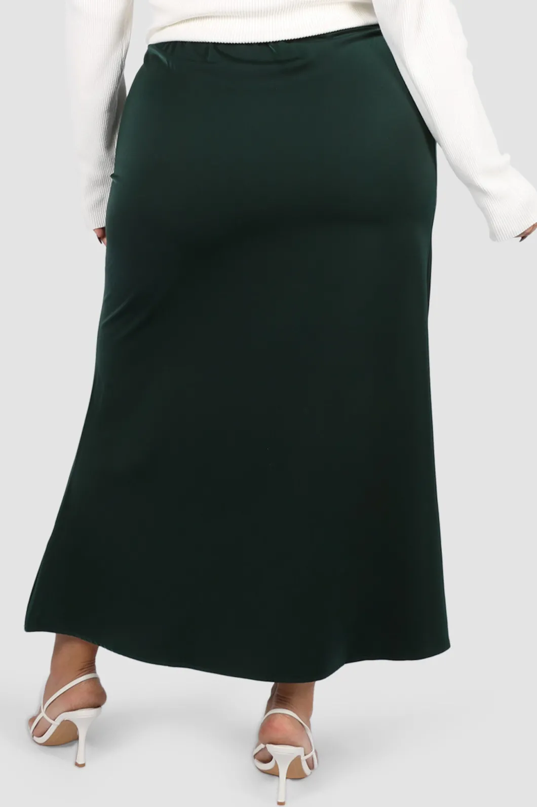 Fayt Skirts | BIANCA SLIP MIDI SKIRT DEEP GREEN