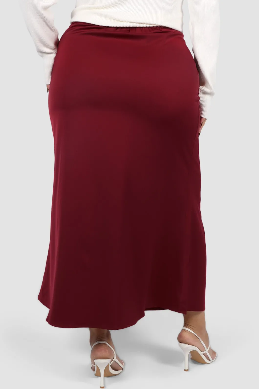 Fayt Skirts | BIANCA SLIP MIDI SKIRT MERLOT
