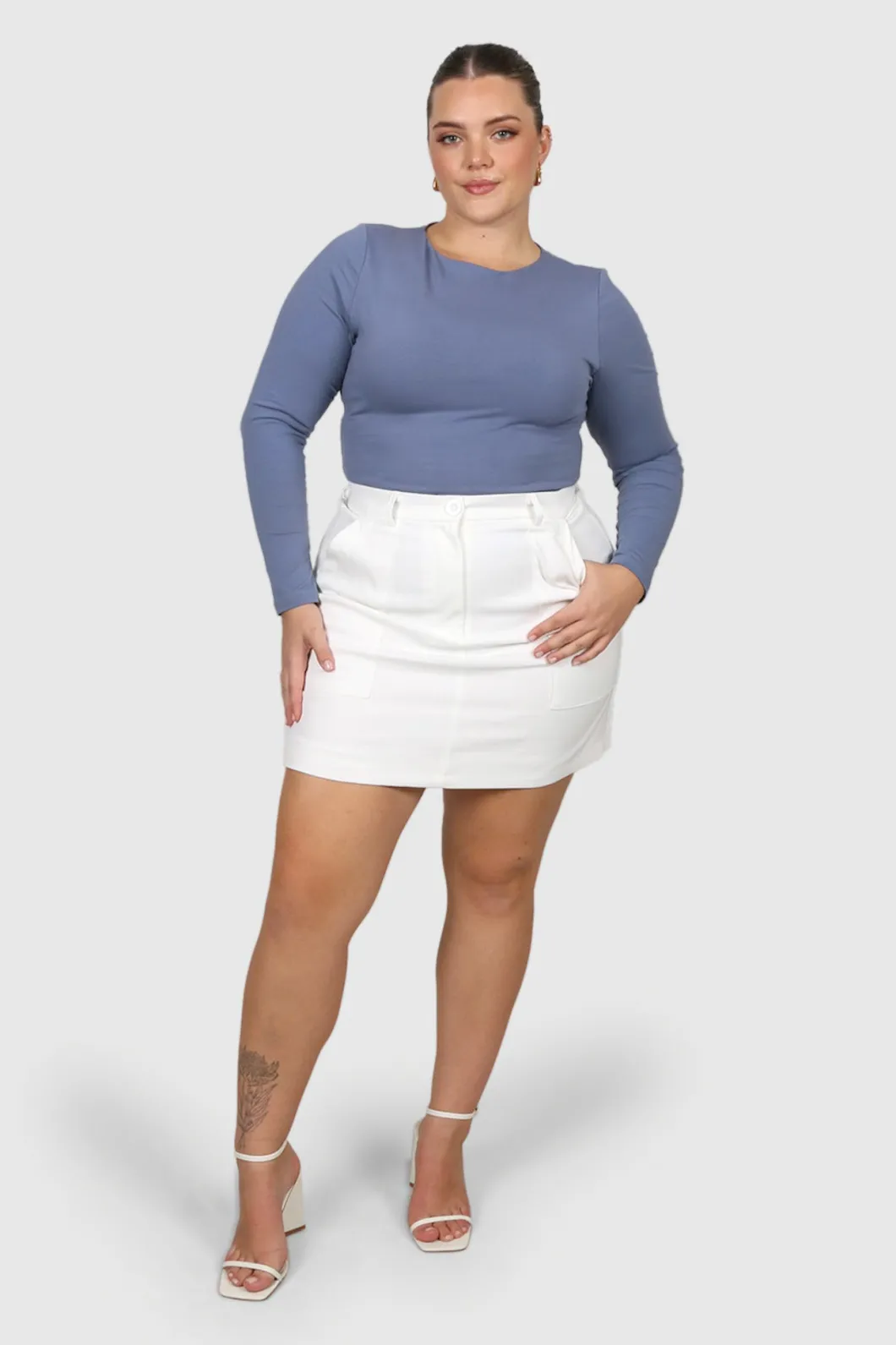 Fayt Tops | BUTTERY LONG SLEEVE STEEL BLUE