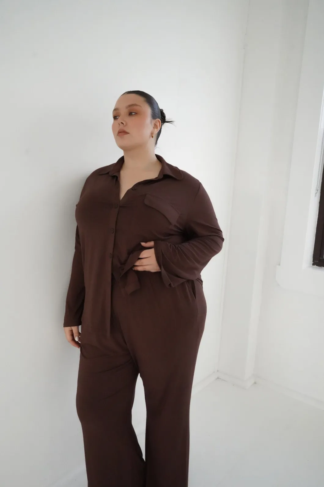 Fayt Tops | Sets | BUTTERY SLEEP TOP L/S ESPRESSO