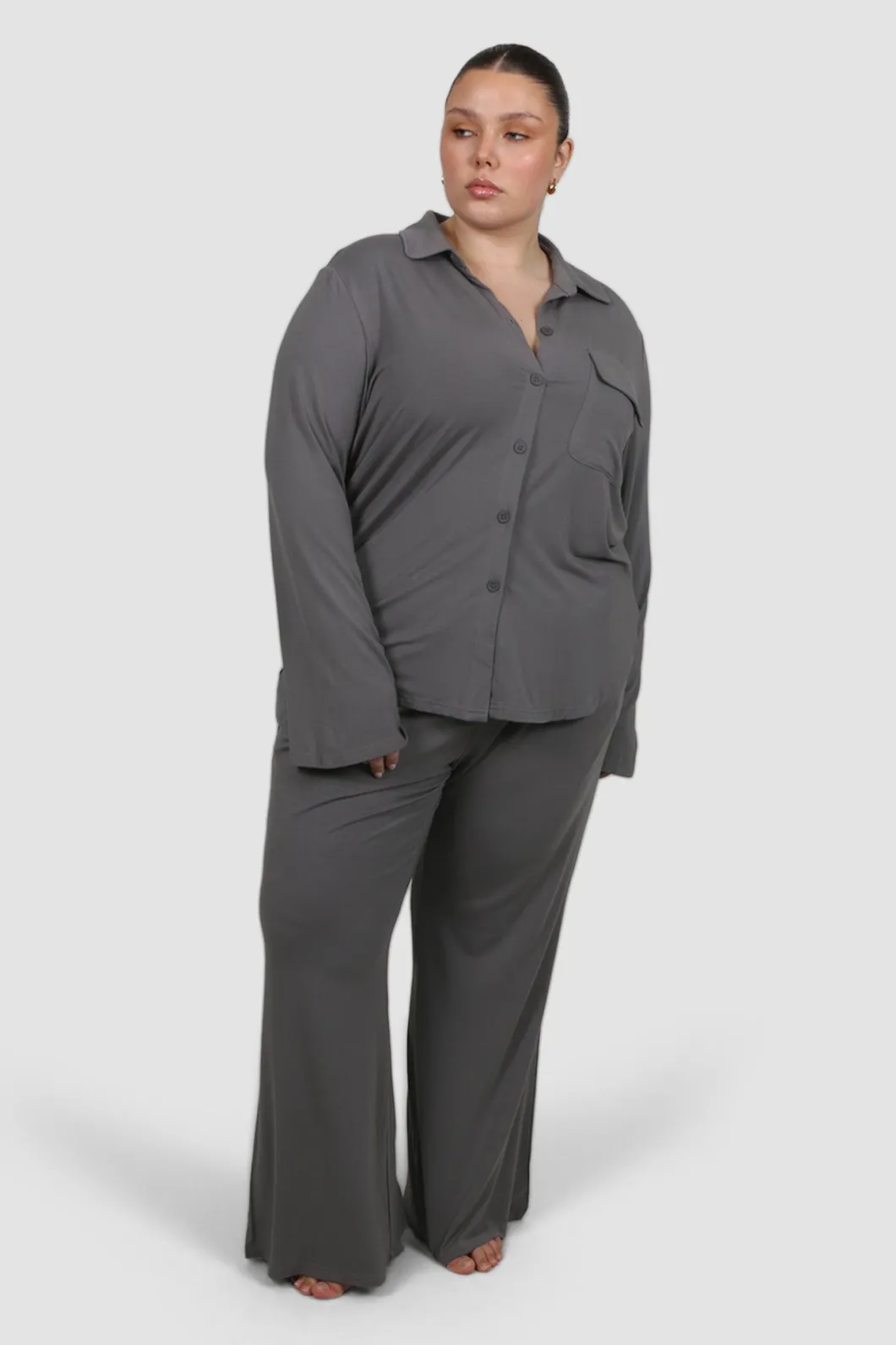 Fayt Tops | Sets | BUTTERY SLEEP TOP L/S GREY