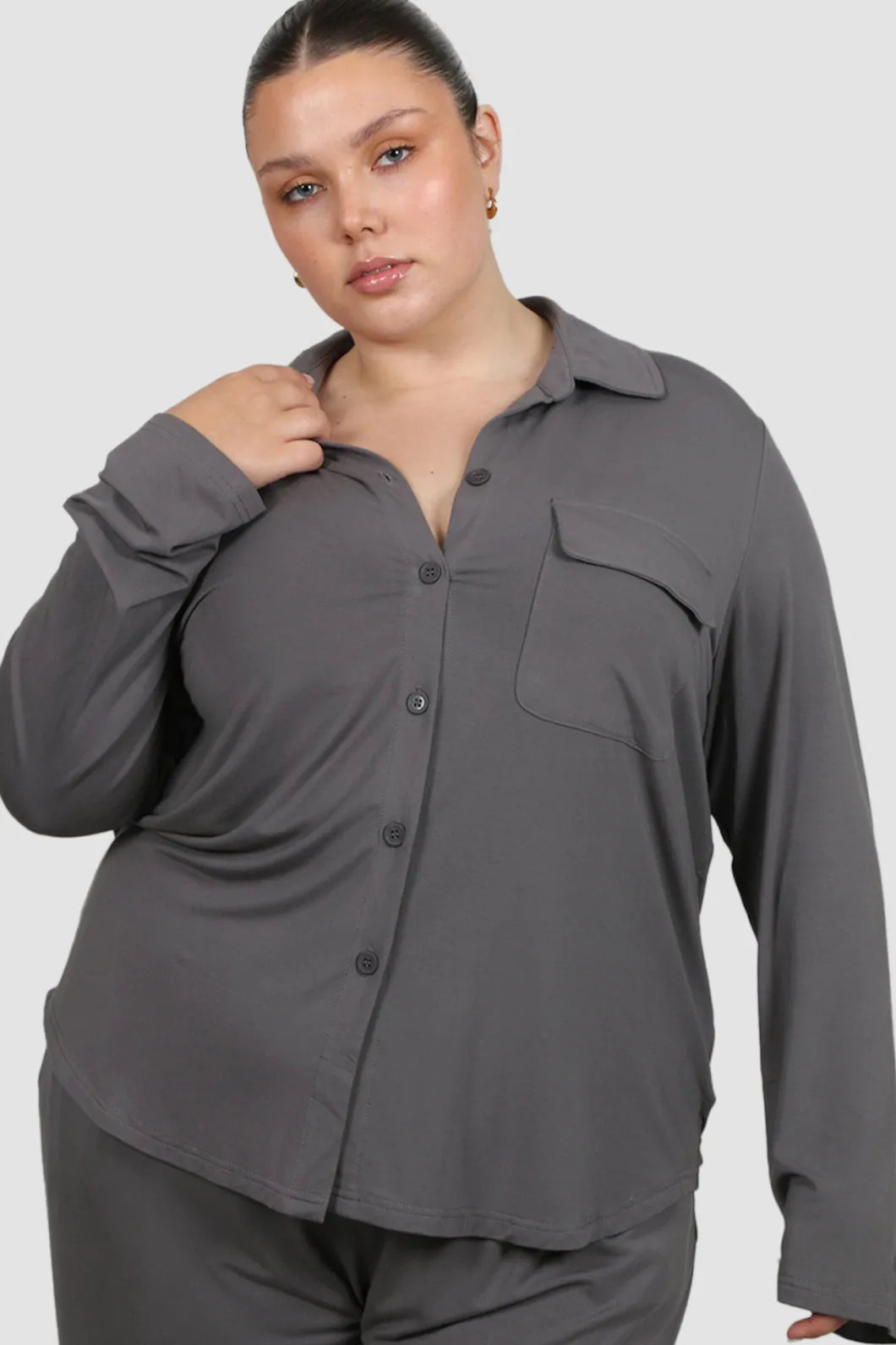 Fayt Tops | Sets | BUTTERY SLEEP TOP L/S GREY