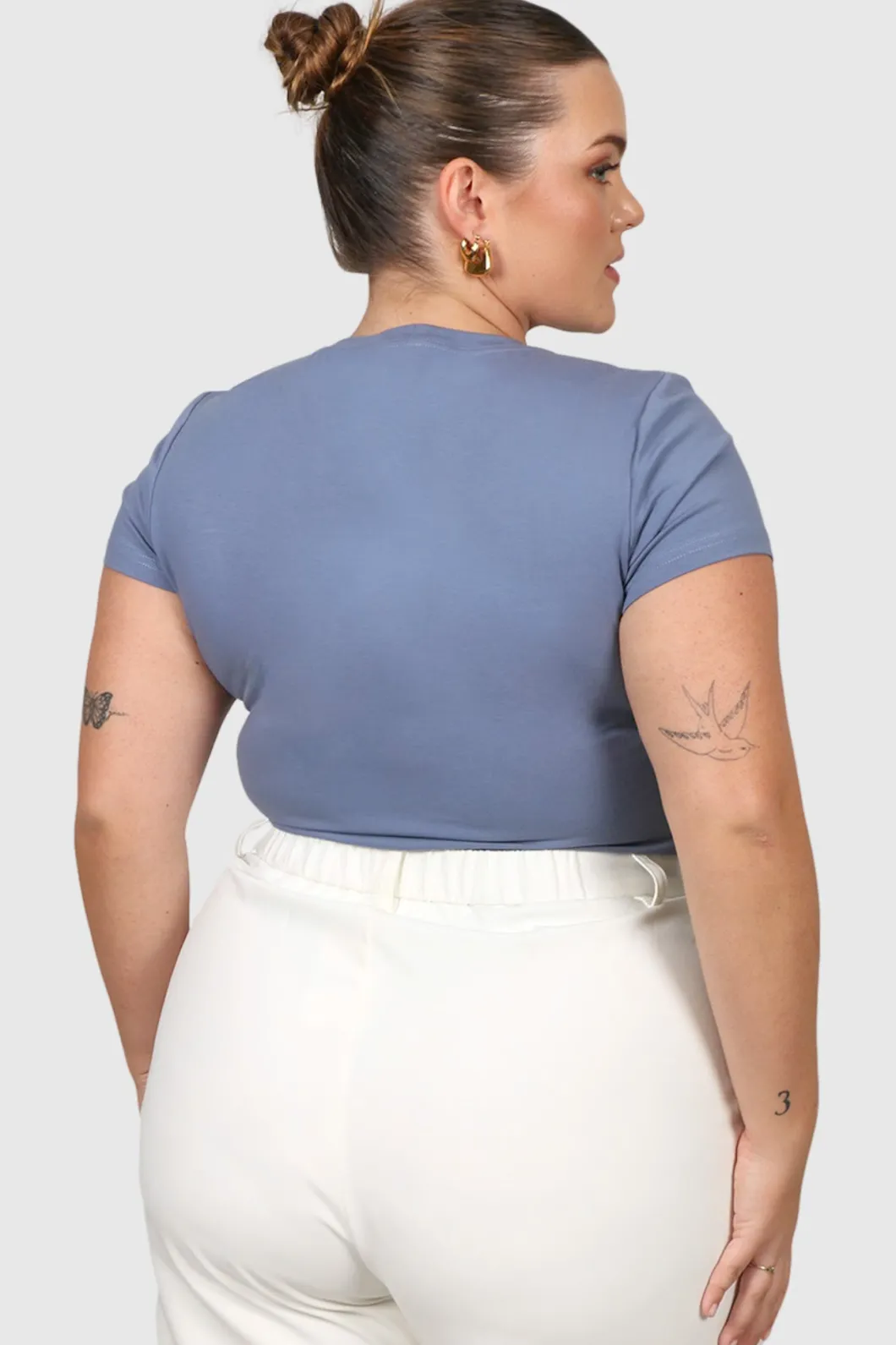 Fayt Tops | BUTTERY TEE STEEL BLUE