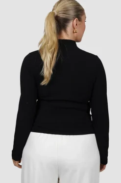 Fayt Tops | Jackets, Knits & Coats | CAMILLA TOP BLACK