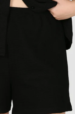 Fayt Shorts | CAPRI WAFFLE SHORTS BLACK