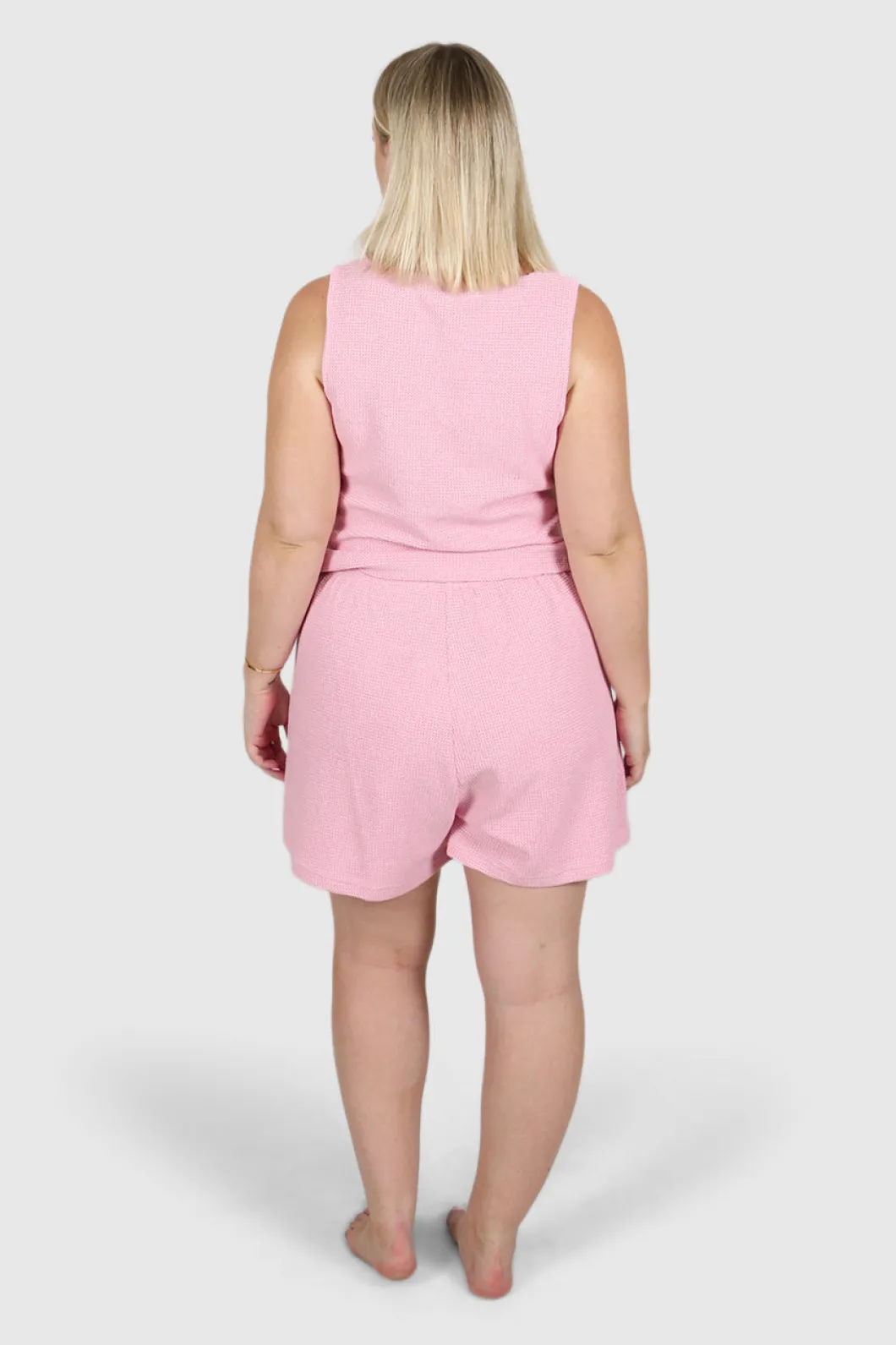 Fayt Shorts | CAPRI WAFFLE SHORTS PINK