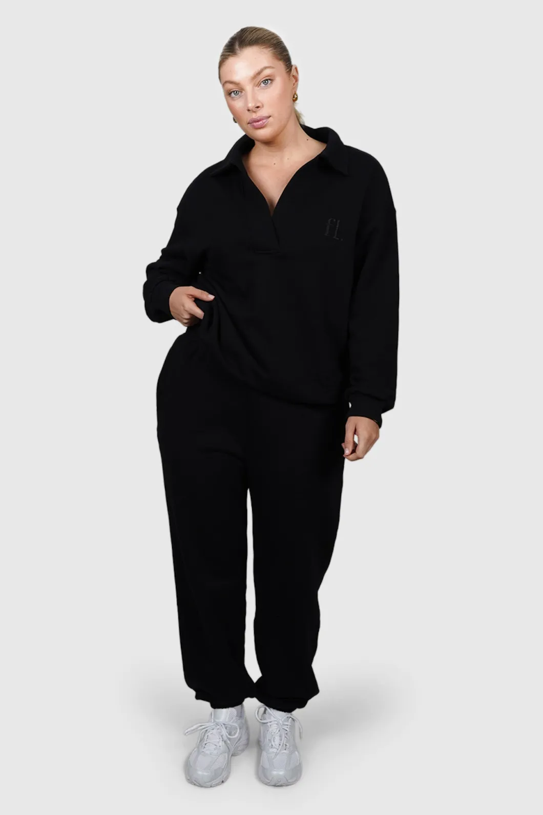 Fayt Tops | Sweaters & Knits | COLLAR CREW BLACK