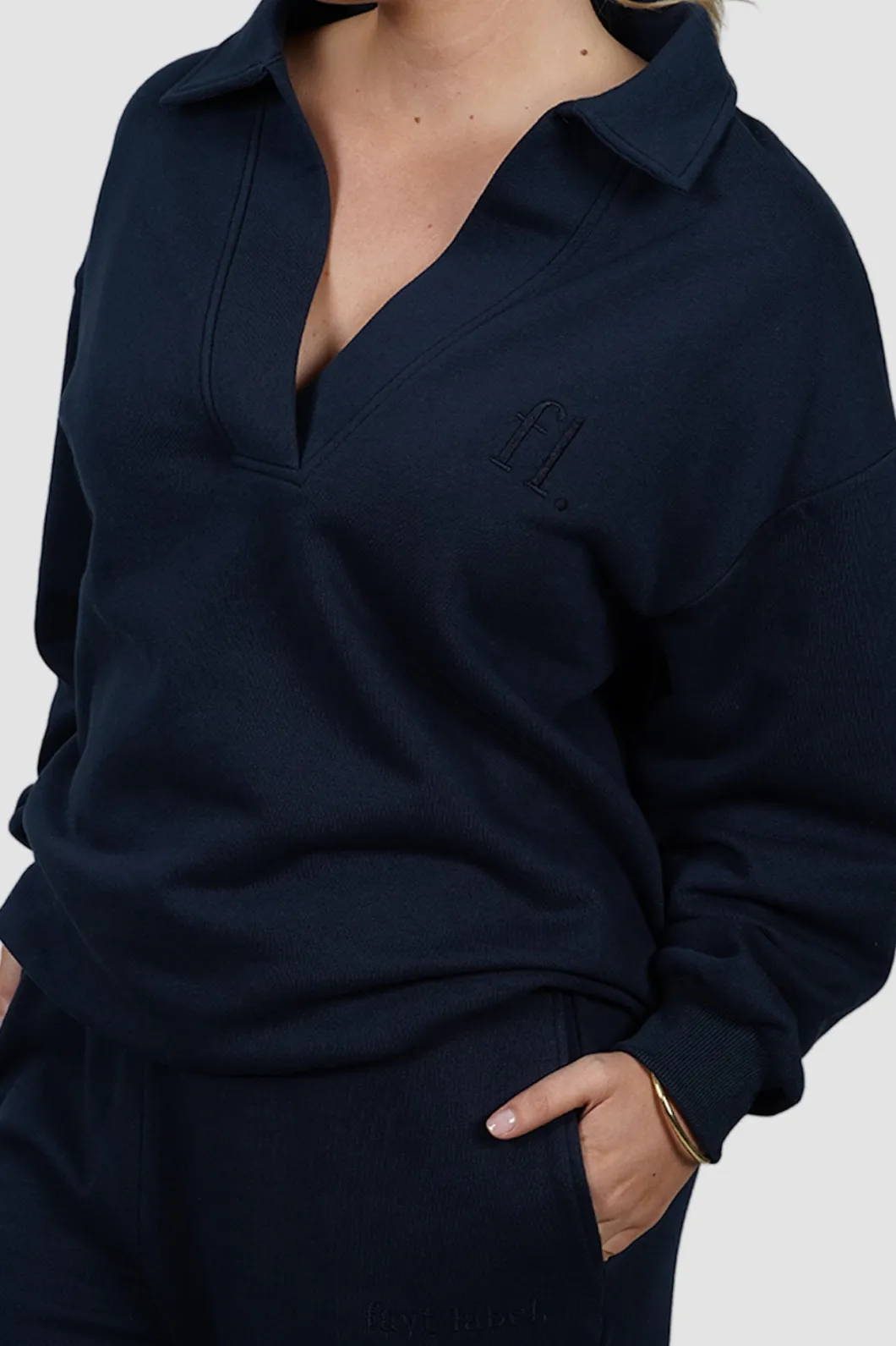 Fayt Tops | Sweaters & Knits | COLLAR CREW MIDNIGHT
