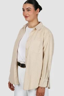 Fayt Tops | Jackets, Knits & Coats | COLTER CORDUROY SHIRT VANILLA