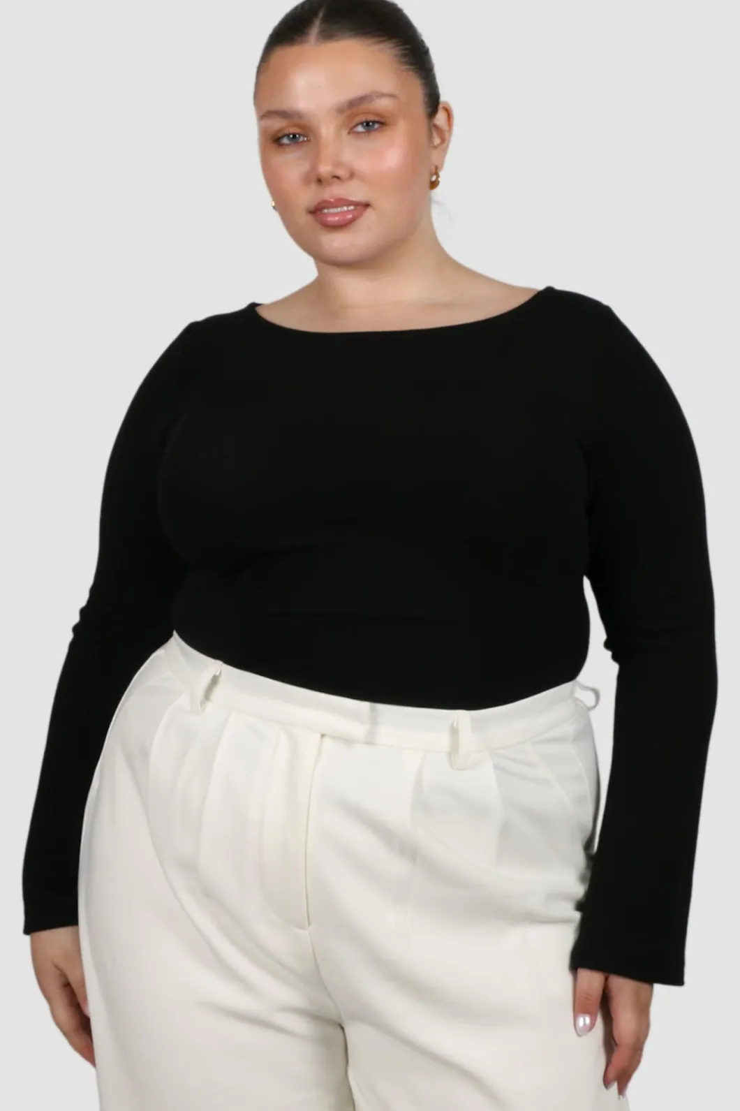 Fayt Tops | Jackets, Knits & Coats | DAKOTA RIBBED TOP BLACK
