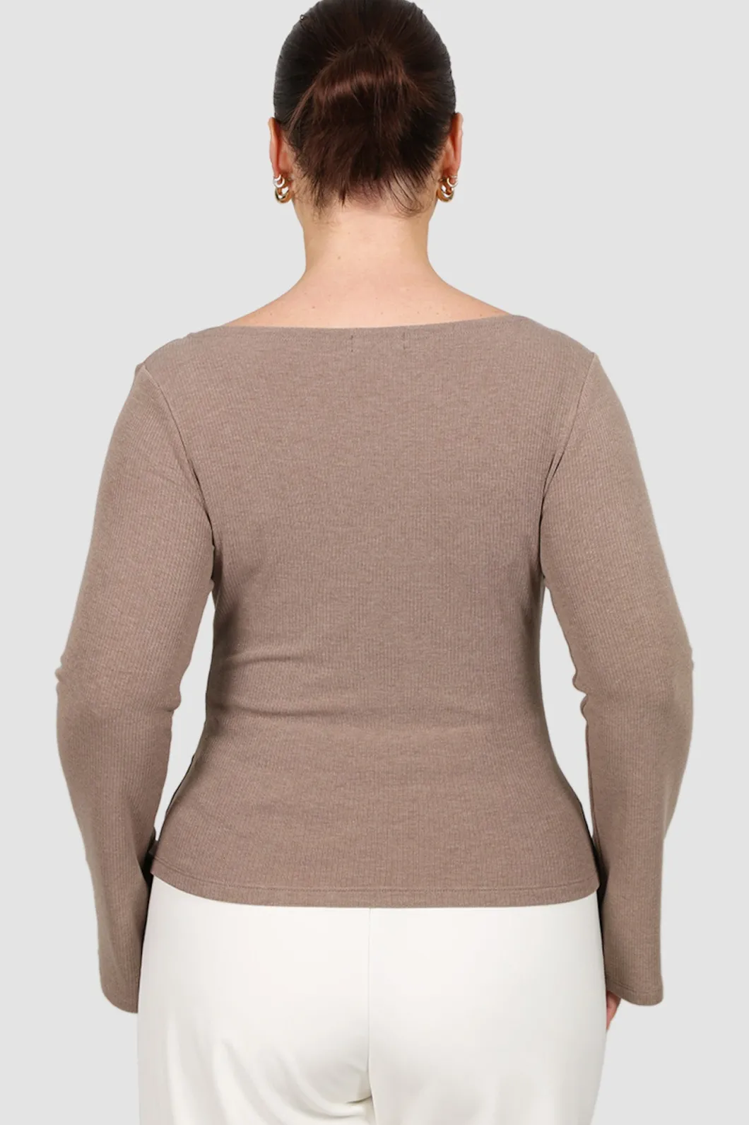 Fayt Tops | Jackets, Knits & Coats | DAKOTA RIBBED TOP MOCHA
