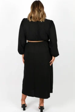 Fayt Dresses | Dresses | DAYTONA LINEN BLEND DRESS BLACK