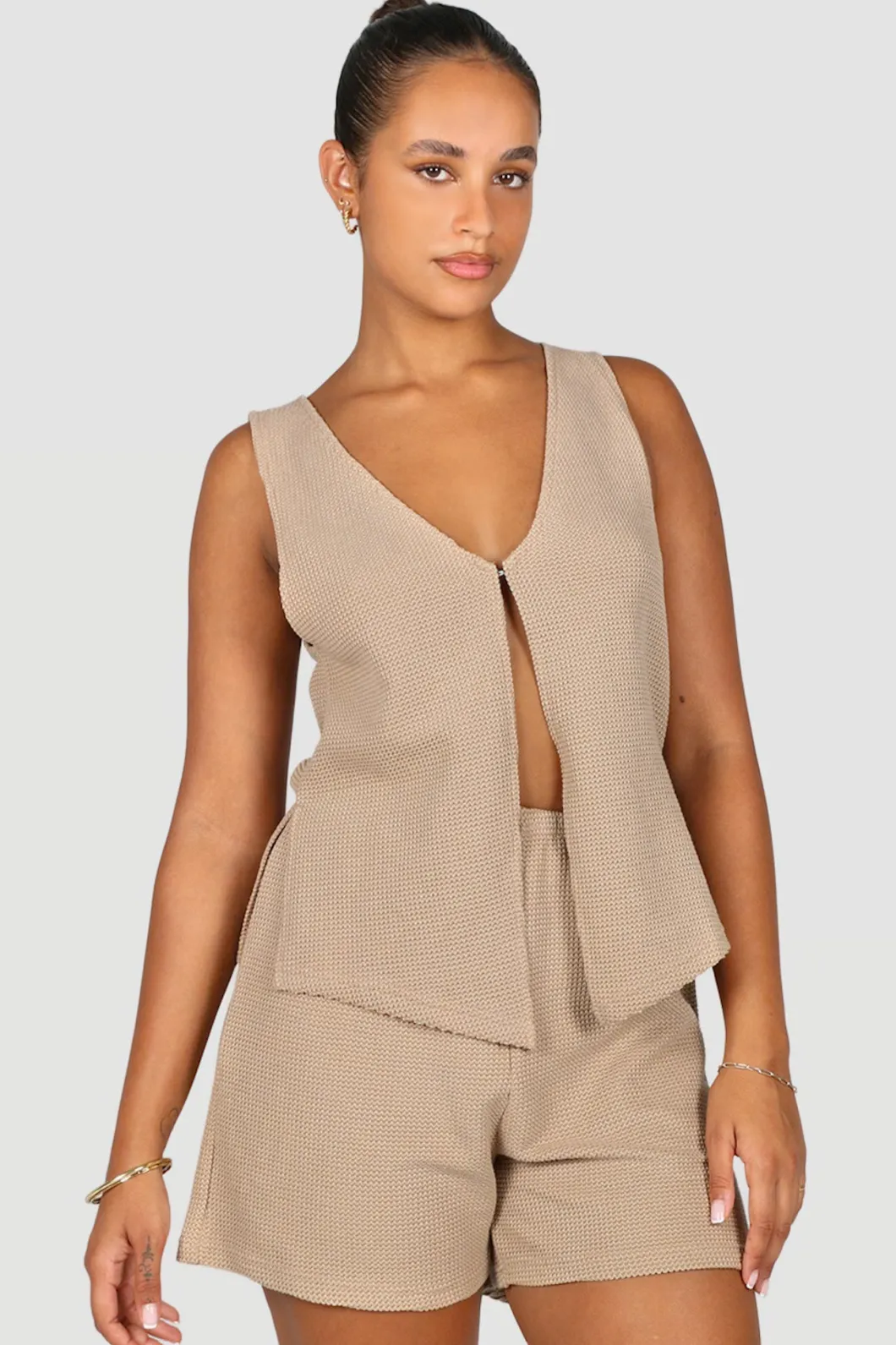 Fayt Tops | EVIE WAFFLE TOP BISCUIT
