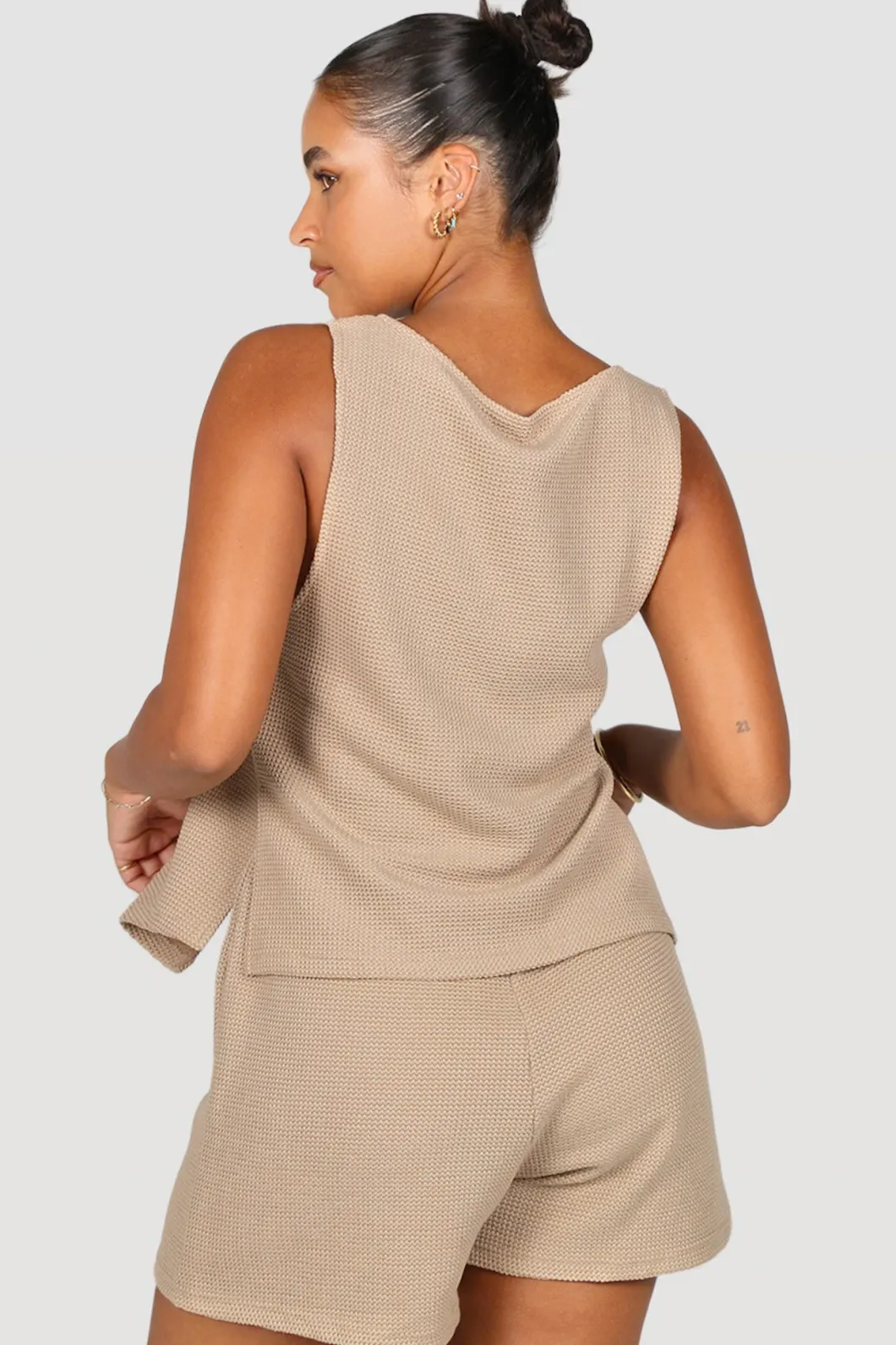 Fayt Tops | EVIE WAFFLE TOP BISCUIT