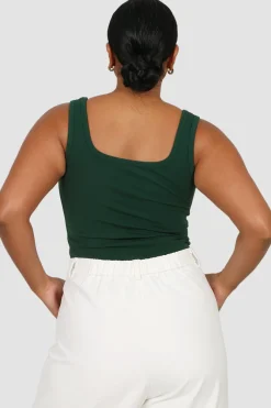 Fayt Tops | LOGO TANK DEEP GREEN