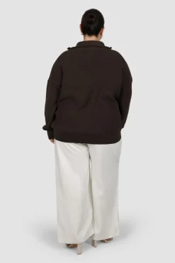 Fayt Tops | Sweaters & Knits | FLETCHER ZIP KNIT ESPRESSO