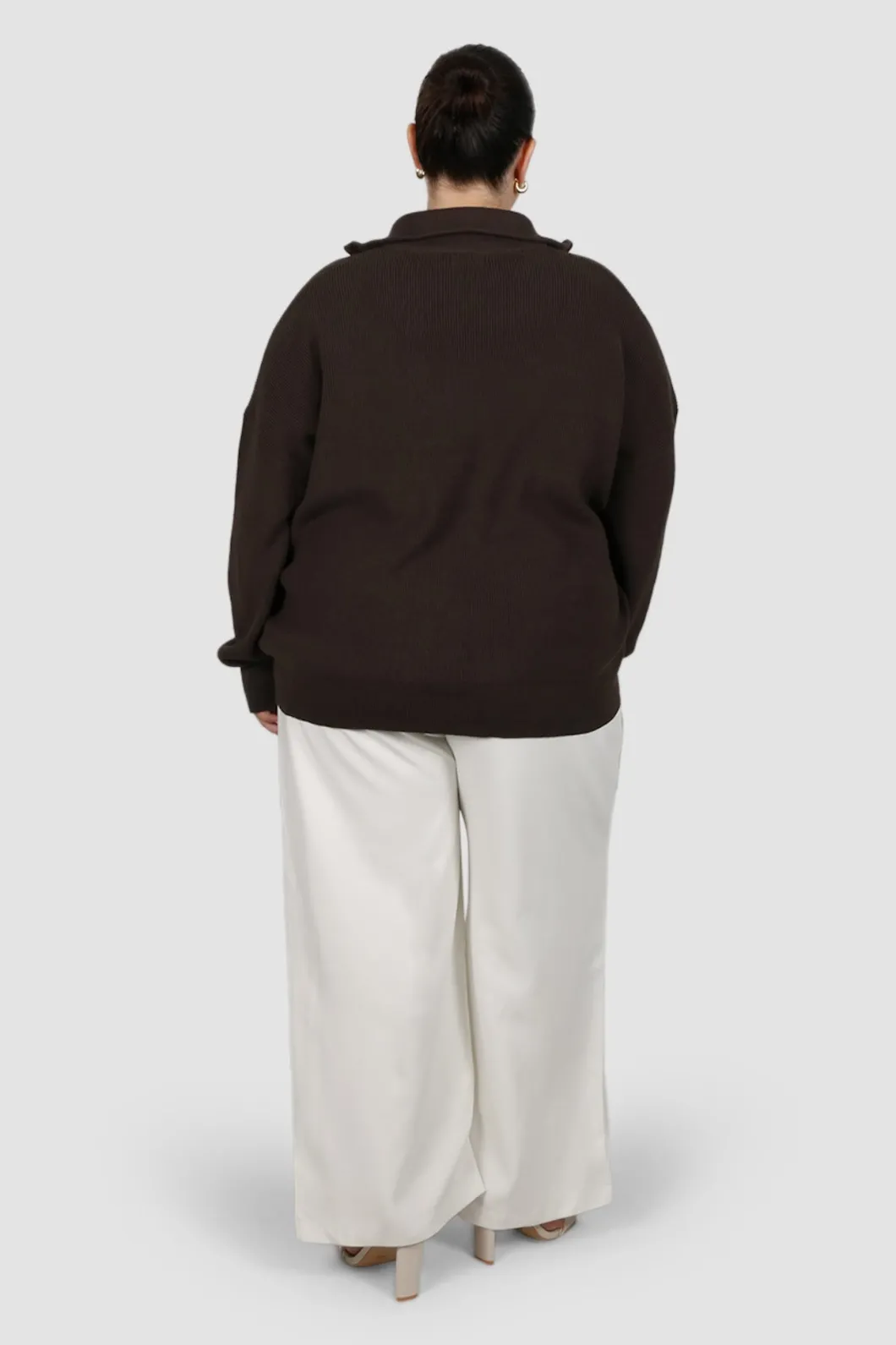 Fayt Tops | Sweaters & Knits | FLETCHER ZIP KNIT ESPRESSO