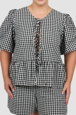 Fayt Sets | GRADY SHORTS B&W GINGHAM
