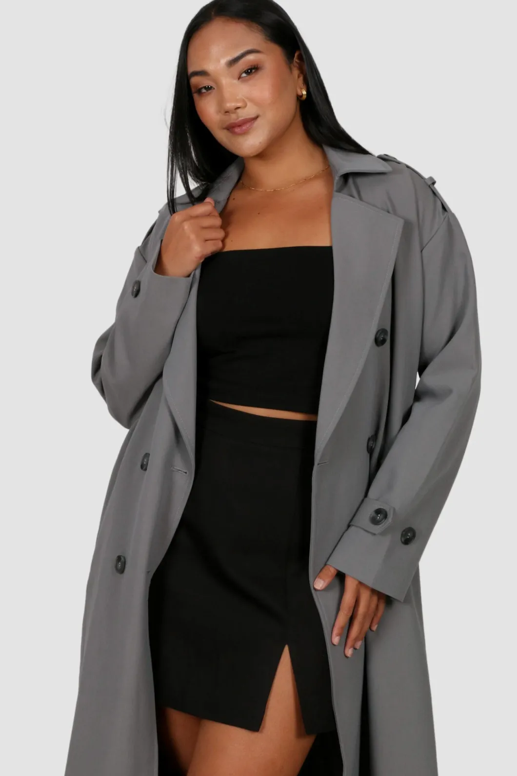 Fayt Jackets, Knits & Coats | HENDRIX TRENCH COAT GREY
