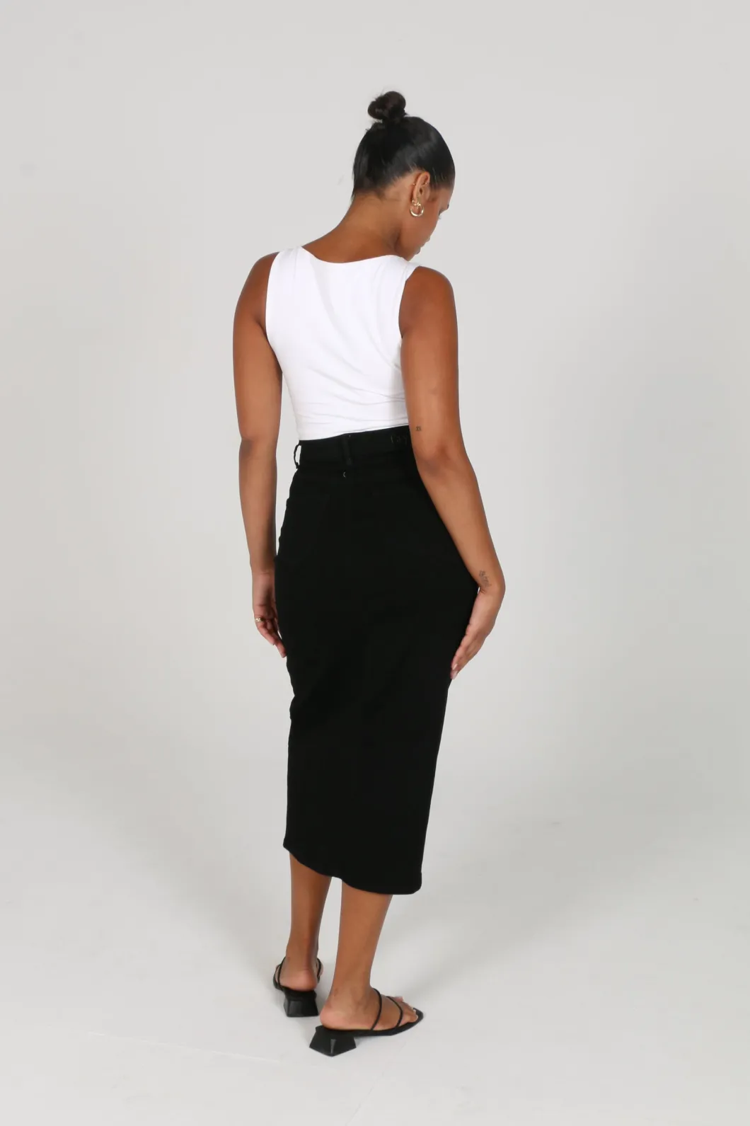 Fayt Denim | Jeans | HUDSON DENIM MIDI SKIRT BLACK