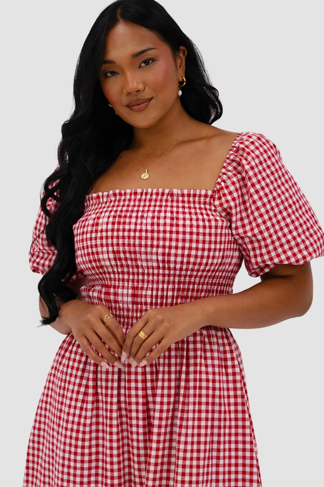 Fayt Dresses | Dresses | ISMAE MAXI DRESS RED GINGHAM