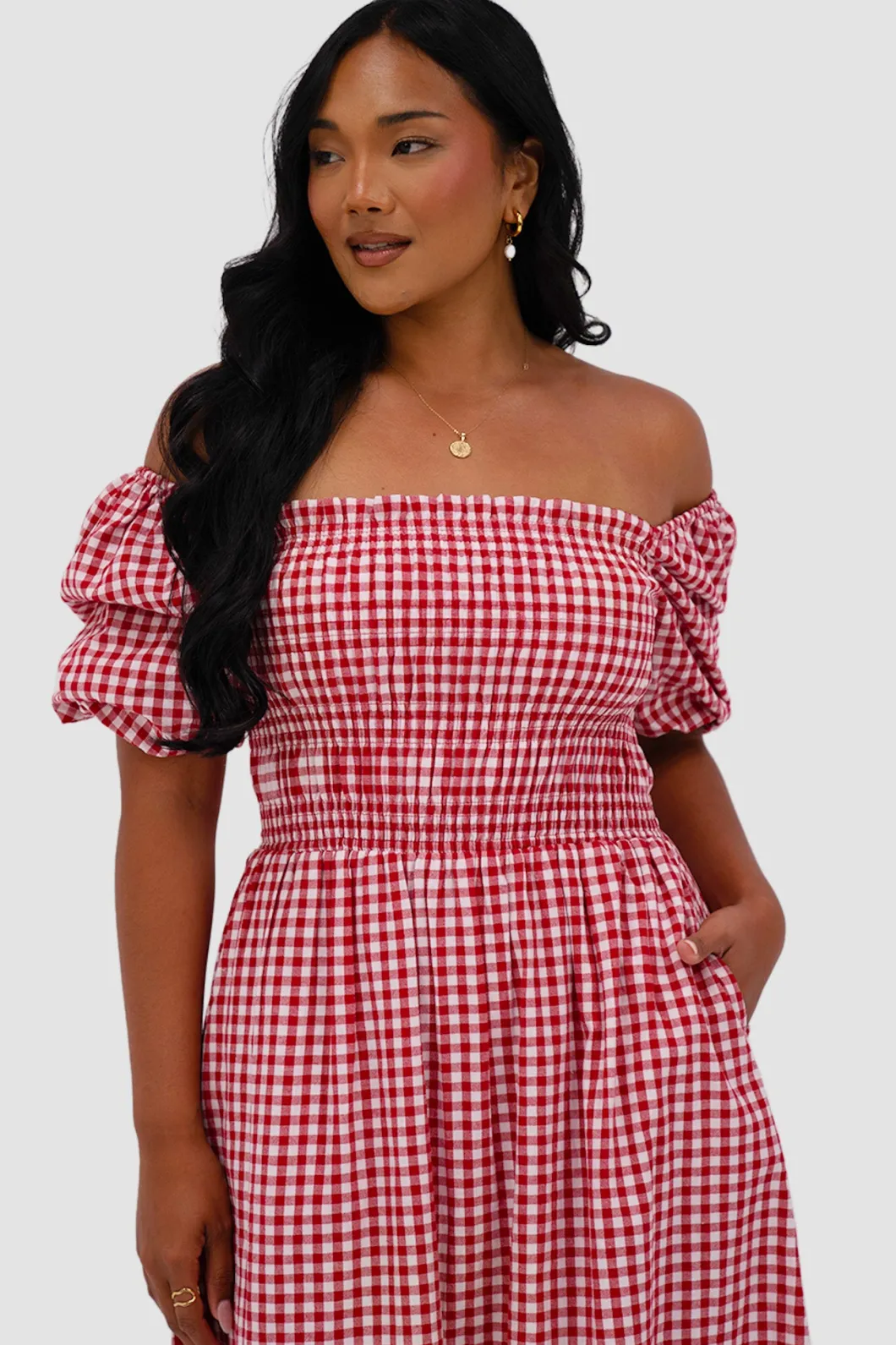 Fayt Dresses | Dresses | ISMAE MAXI DRESS RED GINGHAM