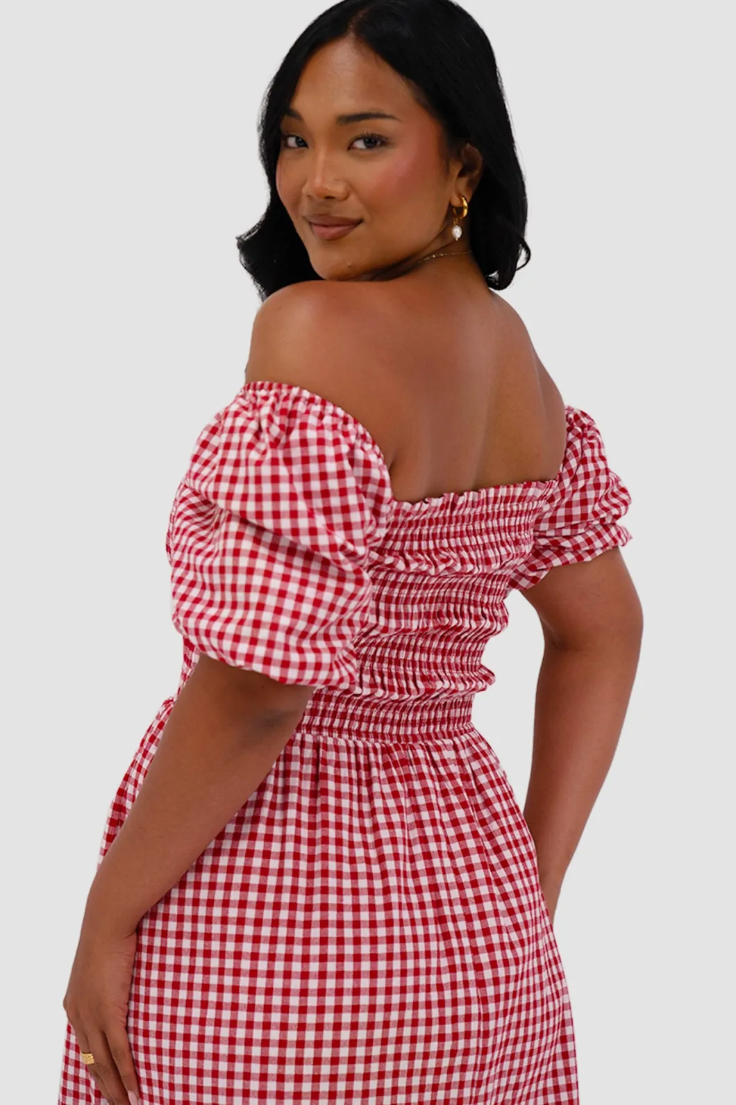 Fayt Dresses | Dresses | ISMAE MAXI DRESS RED GINGHAM