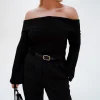Fayt Tops | LOWEN OFF SHOULDER TOP BLACK
