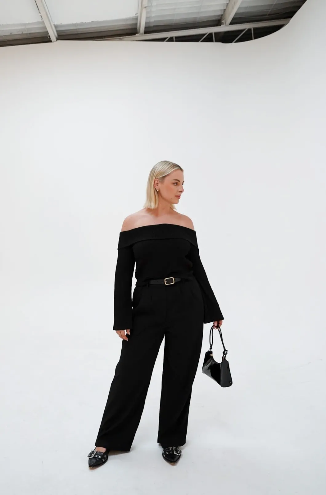 Fayt Tops | LOWEN OFF SHOULDER TOP BLACK