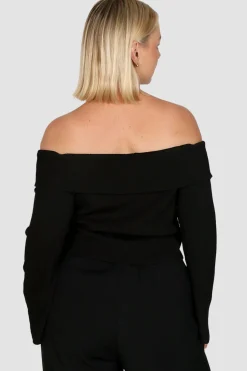 Fayt Tops | LOWEN OFF SHOULDER TOP BLACK