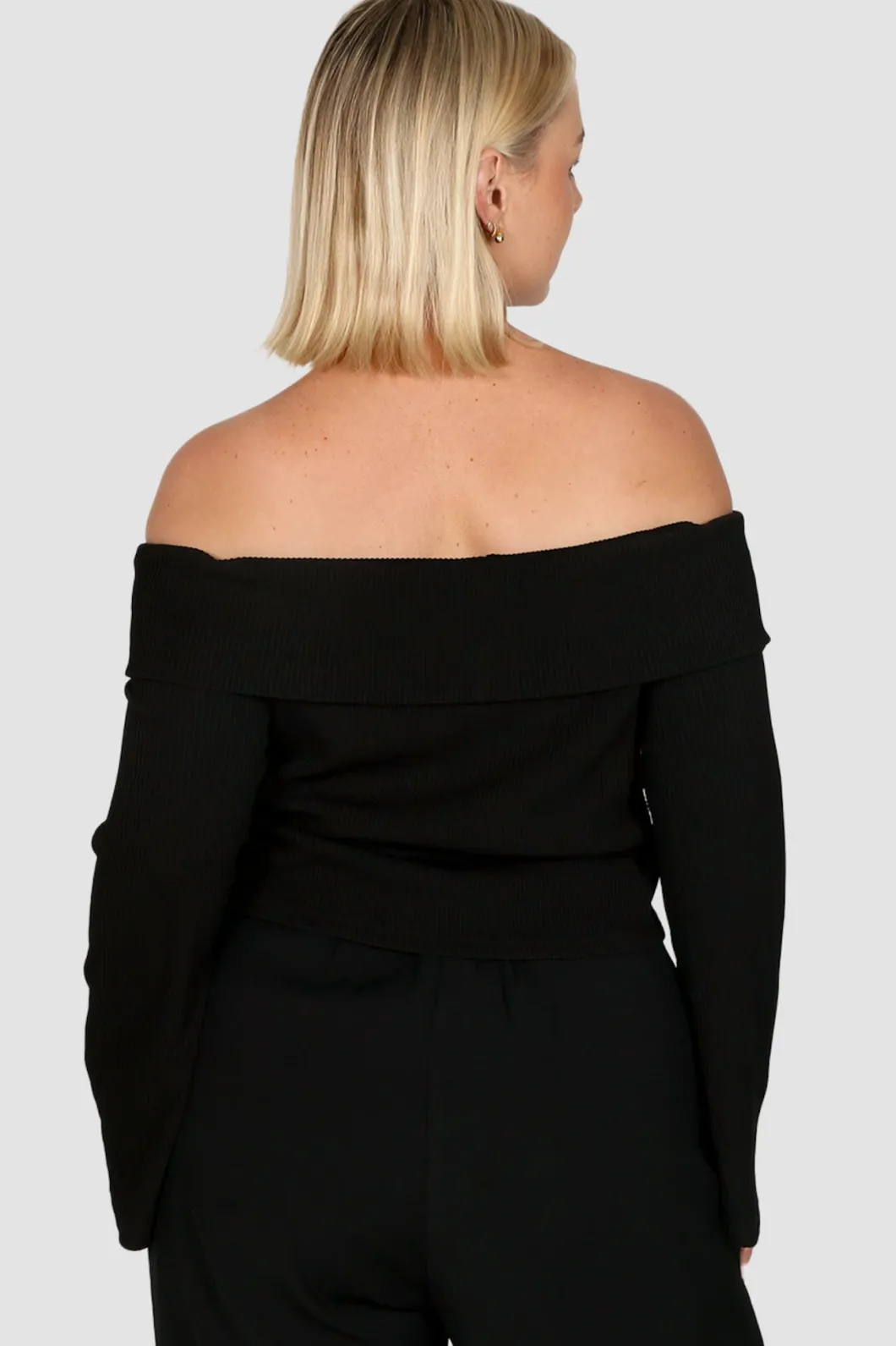 Fayt Tops | LOWEN OFF SHOULDER TOP BLACK