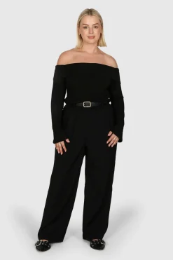 Fayt Tops | LOWEN OFF SHOULDER TOP BLACK