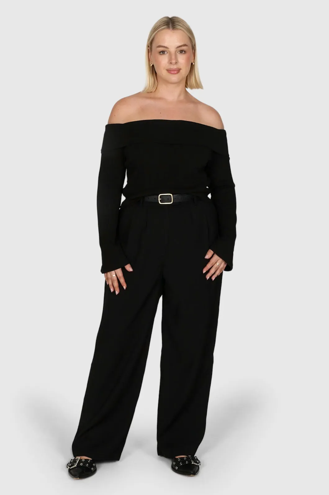 Fayt Tops | LOWEN OFF SHOULDER TOP BLACK
