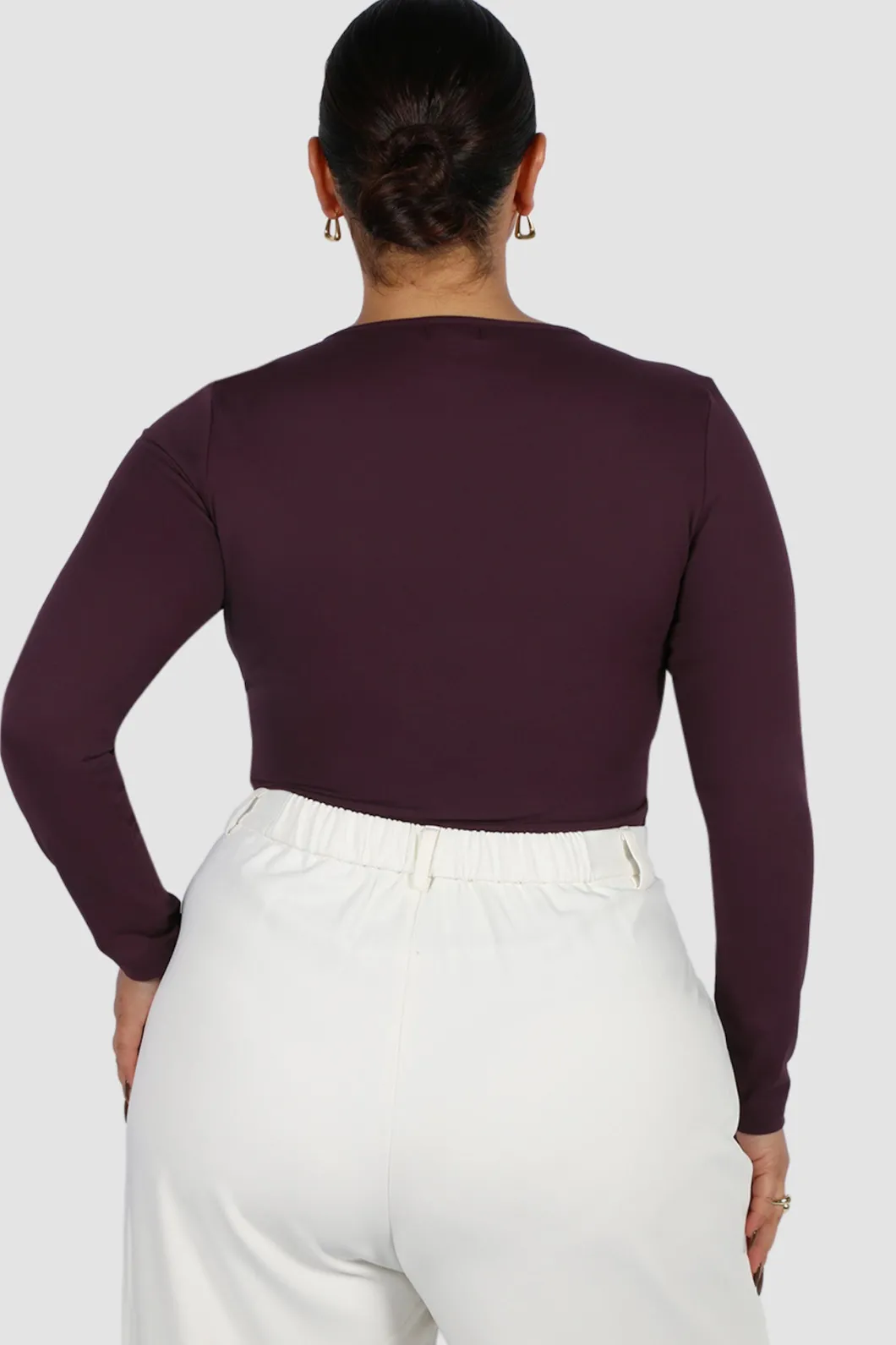 Fayt Tops | L/S BODYSUIT DEEP PLUM