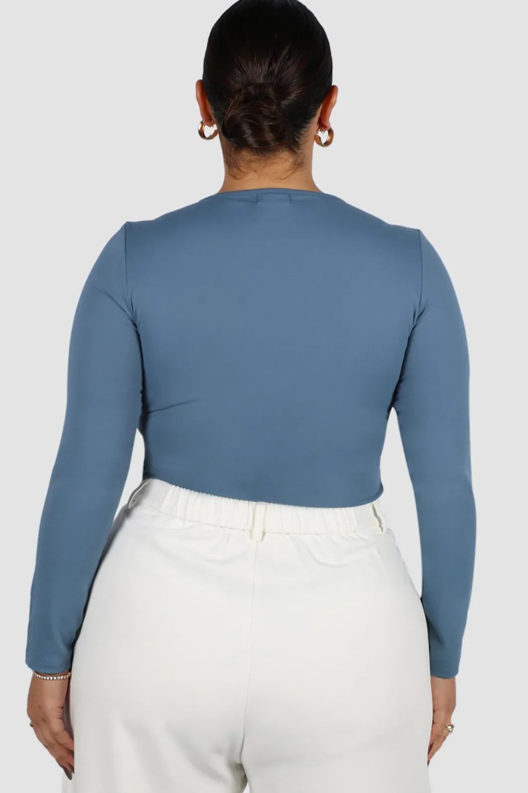 Fayt Tops | L/S BODYSUIT SLATE