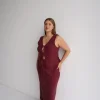 Fayt Skirts | Sets | MARLEY WAFFLE MAXI SKIRT MERLOT