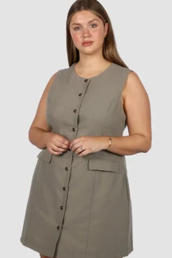 Fayt Dresses | Dresses | MAVEN BUTTON DRESS KHAKI