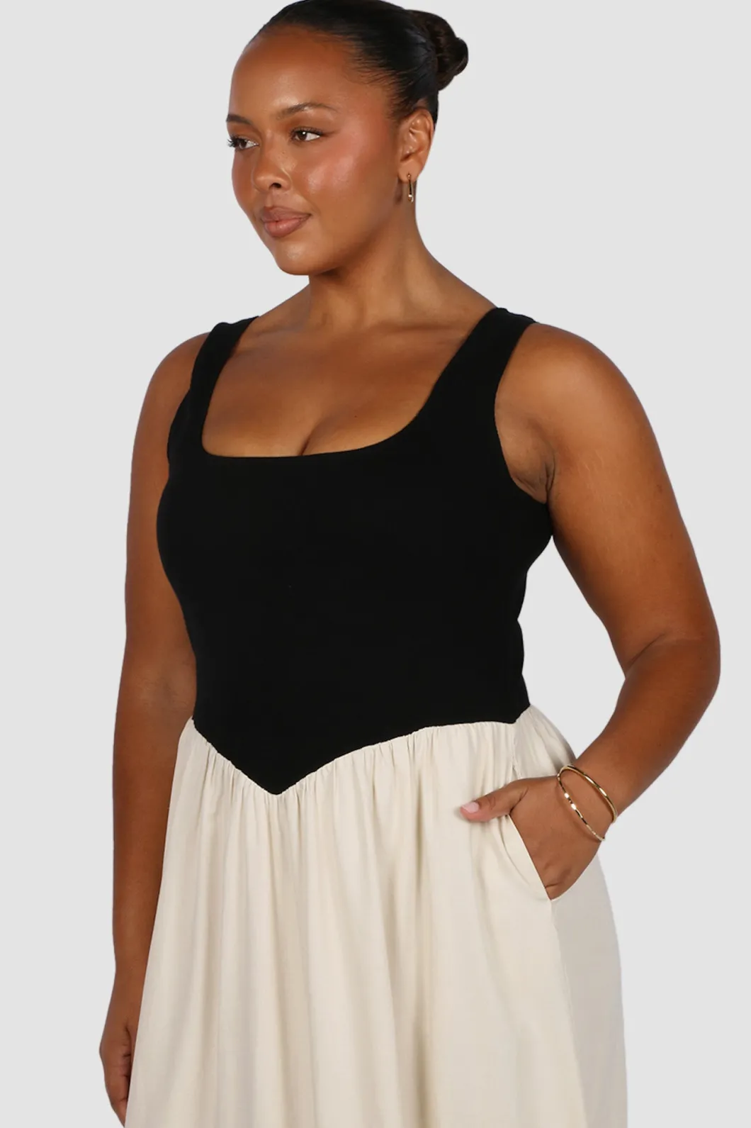 Fayt Dresses | Dresses | MYRA DRESS NEUTRAL/BLACK