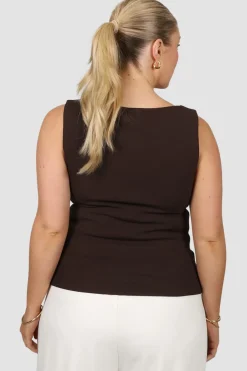 Fayt Tops | NOLA RIBBED TOP ESPRESSO