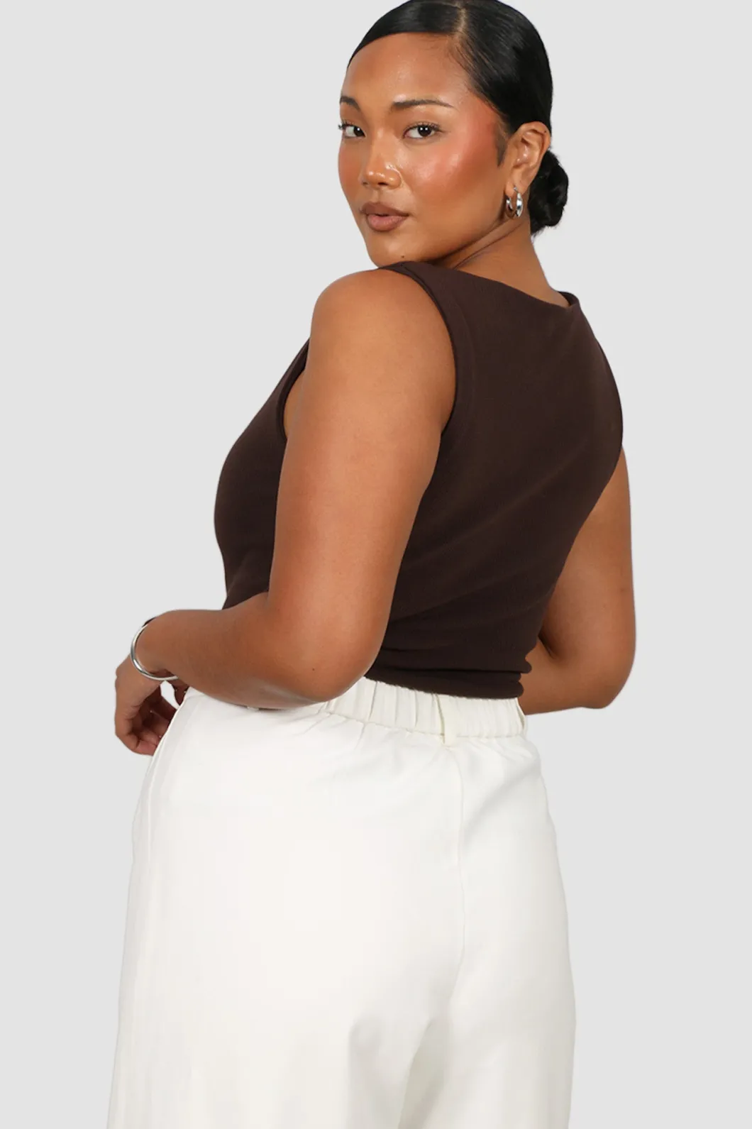 Fayt Tops | NOLA RIBBED TOP ESPRESSO