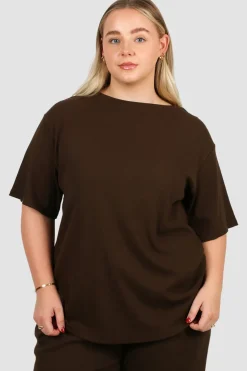 Fayt Tops | Sets | NOLYN RIB TEE ESPRESSO