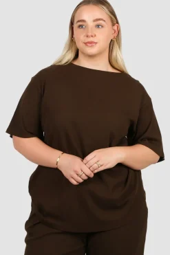 Fayt Tops | Sets | NOLYN RIB TEE ESPRESSO