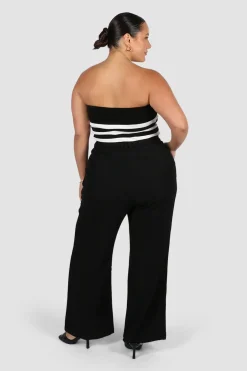 Fayt Tops | PIPER TOP B&W STRIPE