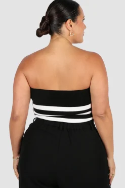 Fayt Tops | PIPER TOP B&W STRIPE