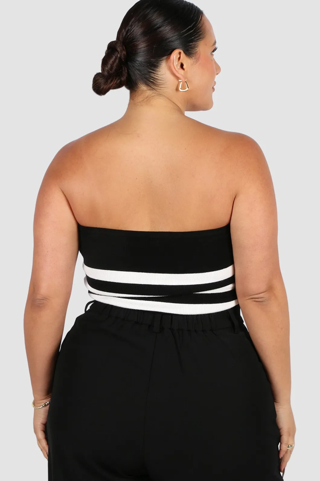 Fayt Tops | PIPER TOP B&W STRIPE